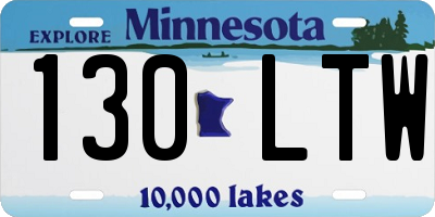 MN license plate 130LTW