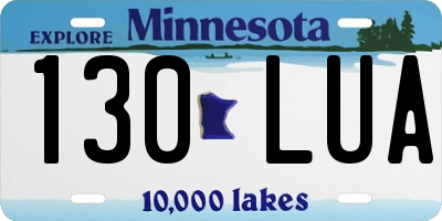 MN license plate 130LUA