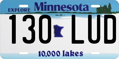 MN license plate 130LUD