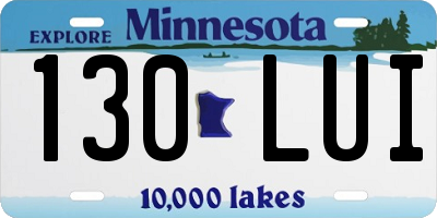 MN license plate 130LUI