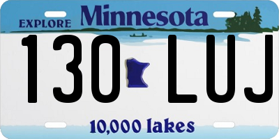 MN license plate 130LUJ