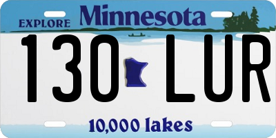 MN license plate 130LUR