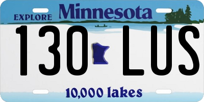 MN license plate 130LUS