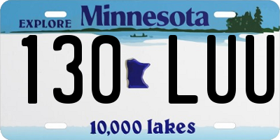 MN license plate 130LUU