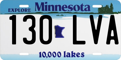 MN license plate 130LVA