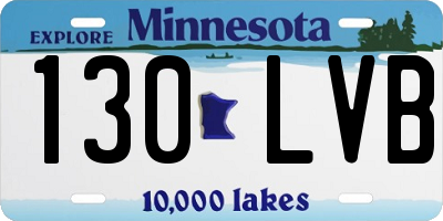 MN license plate 130LVB
