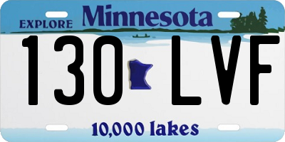 MN license plate 130LVF