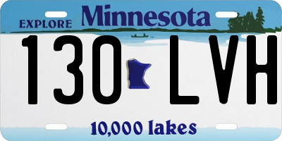MN license plate 130LVH
