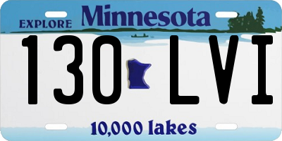 MN license plate 130LVI