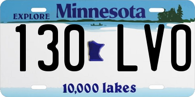 MN license plate 130LVO
