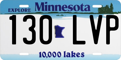 MN license plate 130LVP