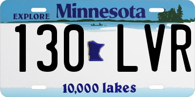 MN license plate 130LVR