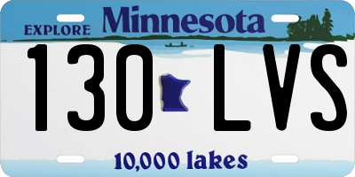 MN license plate 130LVS