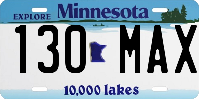MN license plate 130MAX