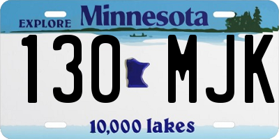 MN license plate 130MJK