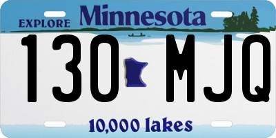 MN license plate 130MJQ