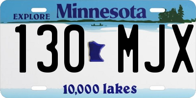 MN license plate 130MJX