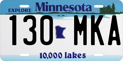 MN license plate 130MKA