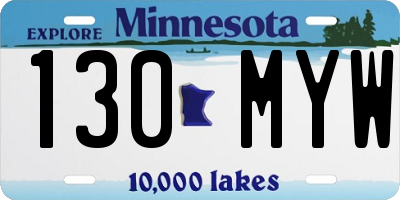 MN license plate 130MYW