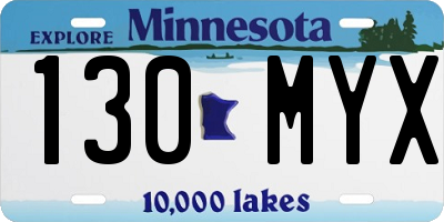 MN license plate 130MYX