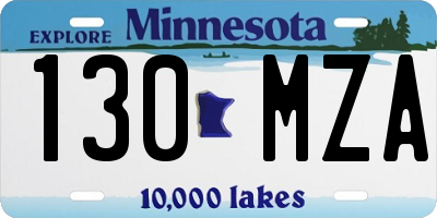 MN license plate 130MZA