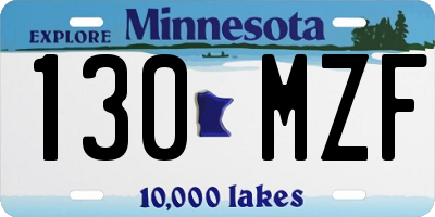 MN license plate 130MZF