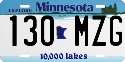 MN license plate 130MZG