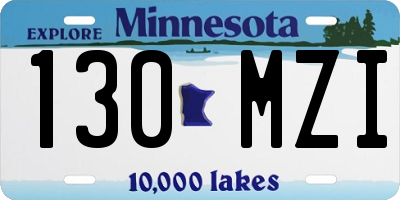 MN license plate 130MZI