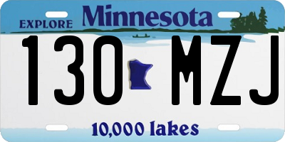 MN license plate 130MZJ