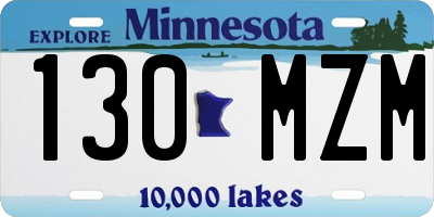 MN license plate 130MZM