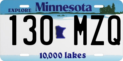 MN license plate 130MZQ