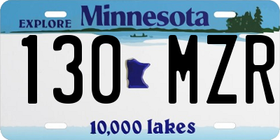 MN license plate 130MZR