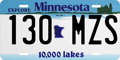 MN license plate 130MZS