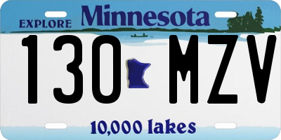 MN license plate 130MZV