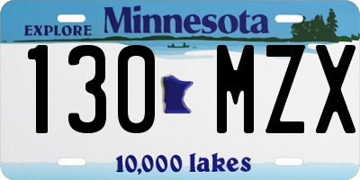 MN license plate 130MZX