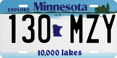 MN license plate 130MZY