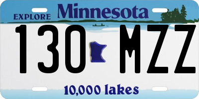 MN license plate 130MZZ