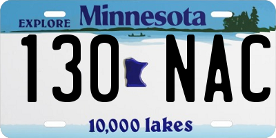 MN license plate 130NAC