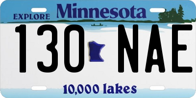 MN license plate 130NAE