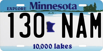 MN license plate 130NAM