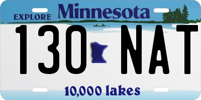 MN license plate 130NAT