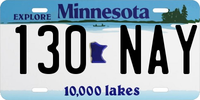 MN license plate 130NAY