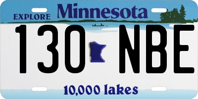 MN license plate 130NBE