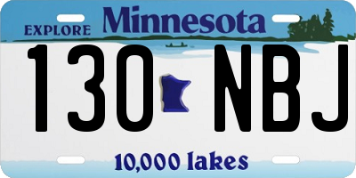 MN license plate 130NBJ