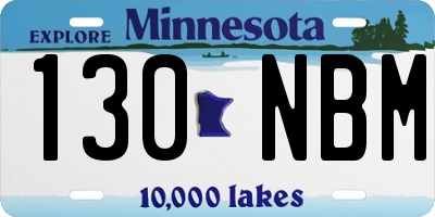 MN license plate 130NBM
