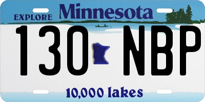 MN license plate 130NBP
