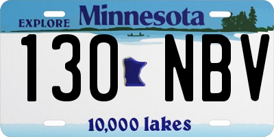 MN license plate 130NBV