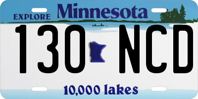 MN license plate 130NCD