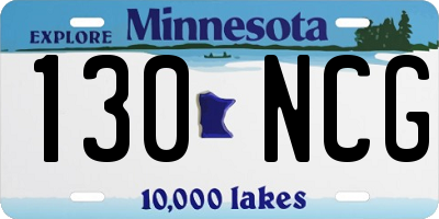MN license plate 130NCG