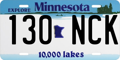 MN license plate 130NCK